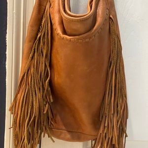 Margot leather hobo fringe bag